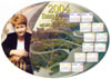 Красивый календарик с портретом Елены Вяльбе и картой Магаданской области на 2004 год.